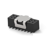 TE Connectivity 1MM-R Series Vertical Board Mount PCB Socket, 20-Contact, 2-Row, 1mm Pitch, Surface Mount Termination