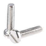 RS PRO, M2.5 Cheese Head, 10mm Brass Slot Nickel Plated