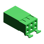 TE Connectivity AMPMODU Mod IV Series Straight Housing, 6-Contact, 2-Row, 2.54mm Pitch, Crimp Termination
