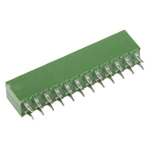TE Connectivity AMPMODU HV100 Series Straight Through Hole Mount PCB Socket, 24-Contact, 2-Row, 2.54mm Pitch, Solder