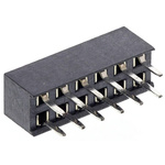 HARWIN Straight Through Hole Mount PCB Socket, 12-Contact, 2-Row, 2mm Pitch, Solder Termination