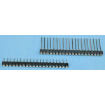 E-TEC SIB Series Straight Through Hole Mount PCB Socket, 20-Contact, 1-Row, 2.54mm Pitch, Solder Termination