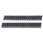 ASSMANN WSW AW 127 Series Straight Through Hole Mount PCB Socket, 20-Contact, 1-Row, 2.54mm Pitch, Solder Termination