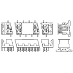 TE Connectivity Micro-MaTch Series Straight Surface Mount PCB Socket, 4-Contact, 2-Row, 2.54mm Pitch, Solder Termination