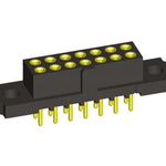 HARWIN M80 Series Straight Through Hole Mount PCB Socket, 26-Contact, 2-Row, 2mm Pitch, Solder Termination