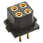 HARWIN M80 Series Straight Through Hole Mount PCB Socket, 4-Contact, 2-Row, 2mm Pitch, Solder Termination