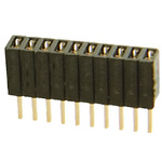 HARWIN Straight Through Hole Mount PCB Socket, 20-Contact, 2-Row, 1.27mm Pitch, Solder Termination