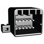 TE Connectivity MULTILOCK 040 II Series Right Angle Through Hole Mount PCB Socket, 12-Contact, 2-Row, 2.5mm Pitch,