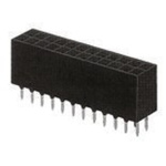 TE Connectivity AMPMODU MOD II Series Straight Through Hole Mount PCB Socket, 24-Contact, 2-Row, 2.54mm Pitch, Solder