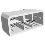 TE Connectivity MULTILOCK 070 Series Right Angle Through Hole Mount PCB Socket, 14-Contact, 2-Row, Solder Termination