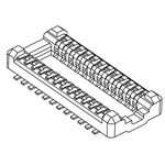 Molex SlimStack Series Straight Surface Mount PCB Socket, 20-Contact, 2-Row, 0.4mm Pitch, Solder Termination