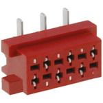 Amphenol ICC TMM Series Straight Surface Mount PCB Socket, 4-Contact, 2-Row, 2.54mm Pitch, Solder Termination