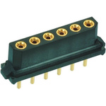 HARWIN m80 Series Straight Through Hole Mount PCB Socket, 7-Contact, 1-Row, 2mm Pitch, Solder Termination