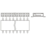Samtec SSM Series Right Angle Surface Mount PCB Socket, 6-Contact, 1-Row, 2.54mm Pitch, Solder Termination