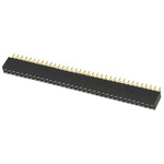 Samtec SSQ Series Straight Through Hole Mount PCB Socket, 70-Contact, 2-Row, 2.54mm Pitch, Solder Termination