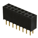 Samtec SSW Series Straight Through Hole Mount PCB Socket, 16-Contact, 2-Row, 2.54mm Pitch, Solder Termination