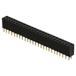 Samtec SSW Series Straight Through Hole Mount PCB Socket, 50-Contact, 2-Row, 2.54mm Pitch, Solder Termination