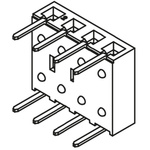 Samtec BCS Series Right Angle Through Hole Mount PCB Socket, 4-Contact, 1-Row, 2.54mm Pitch, Through Hole Termination