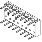 Samtec BCS Series Right Angle Through Hole Mount PCB Socket, 8-Contact, 1-Row, 2.54mm Pitch, Through Hole Termination