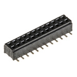 Samtec CLM Series Straight Surface Mount PCB Socket, 24-Contact, 2-Row, 1mm Pitch, Solder Termination