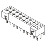 Samtec S2M Series Straight Through Hole Mount PCB Socket, 30-Contact, 2-Row, 2mm Pitch, Solder Termination
