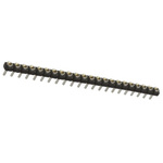 Samtec SL Series Straight Through Hole Mount PCB Socket, 22-Contact, 1-Row, 2.54mm Pitch, Solder Termination
