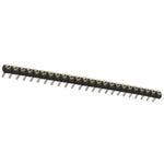 Samtec SL Series Straight Through Hole Mount PCB Socket, 24-Contact, 1-Row, 2.54mm Pitch, Solder Termination