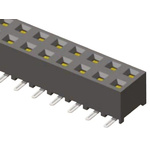 Samtec SMM Series Straight Surface Mount PCB Socket, 20-Contact, 2-Row, 2mm Pitch, Solder Termination