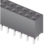 Samtec SQT Series Straight Through Hole Mount PCB Socket, 30-Contact, 2-Row, 2mm Pitch, Solder Termination