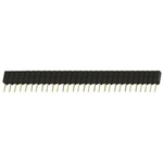 Samtec SSA Series Straight Through Hole Mount PCB Socket, 30-Contact, 1-Row, 2.54mm Pitch, Solder Termination