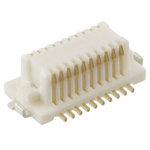 Hirose DF12 Series Straight Surface Mount PCB Socket, 20-Contact, 2-Row, 0.5mm Pitch, Solder Termination