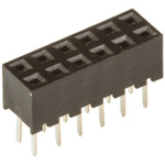 Hirose A3C Series Straight Through Hole Mount PCB Socket, 12-Contact, 2-Row, 2mm Pitch, Solder Termination