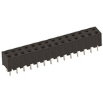 Hirose A3C Series Straight Through Hole Mount PCB Socket, 28-Contact, 2-Row, 2mm Pitch, Solder Termination