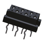 TE Connectivity Micro-MaTch Series Straight Through Hole Mount PCB Socket, 6-Contact, 2-Row, 1.27mm Pitch, Solder