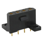 Souriau SMS Series Straight PCB Mount PCB Socket, 4-Contact, 1-Row, 5.08mm Pitch, Solder Termination