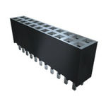 Samtec SSW Series Right Angle Through Hole Mount PCB Socket, 26-Contact, 2-Row, 2.54mm Pitch, Solder Termination