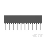 TE Connectivity AMPMODU Series Straight Through Hole Mount PCB Socket, 10-Contact, 1-Row, 2mm Pitch, Solder Termination