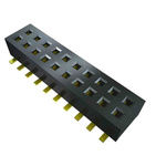 Samtec CLP Series Vertical Surface Mount PCB Socket, 3-Contact, 2-Row, 1.27mm Pitch, Press-In Termination