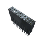 Samtec ESQ Series Straight Through Hole Mount PCB Socket, 6-Contact, 1-Row, 2.54mm Pitch, Solder Termination