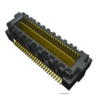 Samtec QFS Series Straight Through Hole Mount PCB Socket, 52-Contact, 2-Row, 0.635mm Pitch, Solder Termination