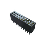 Samtec SFMC Series Straight Through Hole Mount PCB Socket, 100-Contact, 2-Row, 1.27mm Pitch, Solder Termination