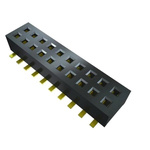 Samtec CLP Series Vertical Surface Mount PCB Socket, 4-Contact, 2-Row, 1.27mm Pitch, Through Hole Termination