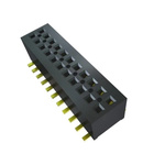 Samtec MLE Series Right Angle Surface Mount PCB Socket, 10-Contact, 2-Row, 1mm Pitch, Solder Termination