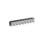 ERNI Surface Mount, Through Hole PCB Connector, 50-Contact, 2-Row, 1mm Pitch