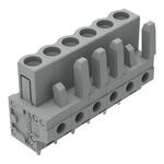 Wago 232 Series Straight PCB Mount PCB Header, 6-Contact, 1-Row, 5mm Pitch, Solder Termination