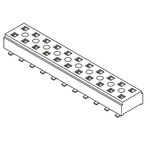 Samtec CLT Series Straight Surface Mount PCB Socket, 28-Contact, 2-Row, 2mm Pitch, Solder Termination
