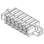 Samtec MPS Series Right Angle Through Hole Mount PCB Socket, 8-Contact, 1-Row, 5mm Pitch, Solder Termination