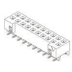 Samtec S2M Series Straight Surface Mount PCB Socket, 50-Contact, 2-Row, 2mm Pitch, Solder Termination