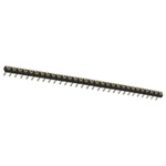 Samtec SL Series Straight Through Hole Mount PCB Socket, 30-Contact, 1-Row, 2.54mm Pitch, Solder Termination
