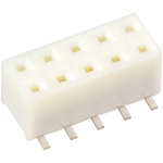 Hirose A3 Series Straight Surface Mount PCB Socket, 10-Contact, 2-Row, 2mm Pitch, Solder Termination